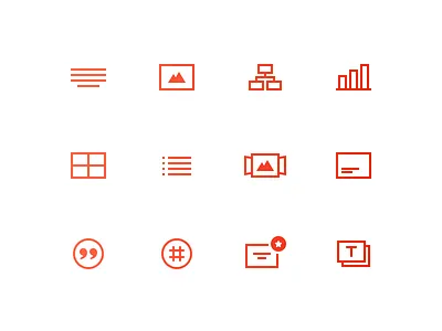 Free icons set chart freebie hash icons image list paragraph psd quotes stack table text