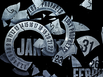 Lost Prophets Calendar Poster band fragmentation music poster design