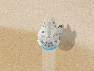 The Falcon Flies Again desktop flat design graphic design millennium falcon movies sci fi star wars