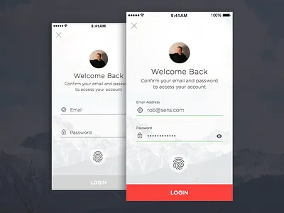 Login Screen UI /// Daily UI, Day 01 dailyui fields form ios login ui ux visual design