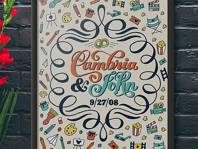 Cambria & John - Personal Commission art c commission hand lettering j lettering poster type typography
