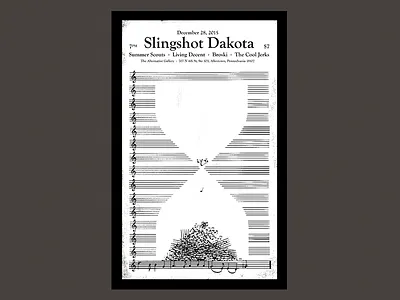 Slingshot Dakota - End Of The Year Poster design end of year flyer gig gigposter illustration poster punk