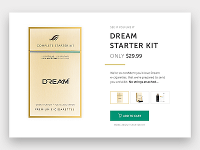 e-cigarette product page classy clean design elegant flat gold home minimal product project ui ux