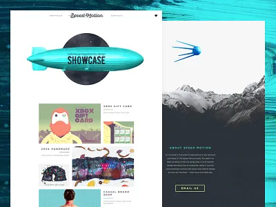 Speed Motion v.2 flat landing page motion mountains portfolio satellite scroll web design zeppelin