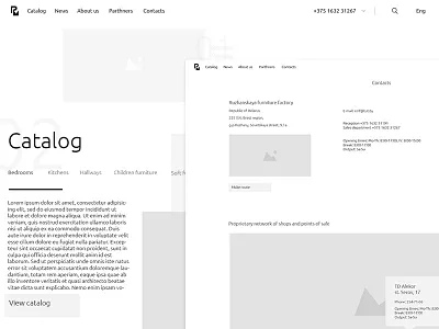 Furniture Factory Site (Desktop Prototype) catalog design desktop e comerce information archtecture prototype site sketch