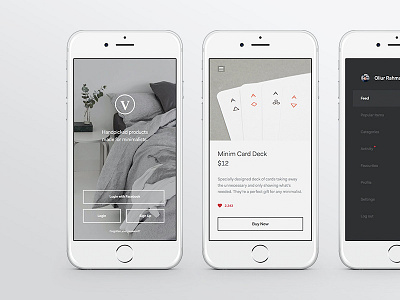 Minimal Product App app blog clean commerce iphone minimal portfolio shop shopping ui ux