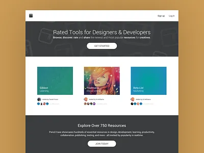 Pencil Case Landing Page (Updated) branding landing page logo pencil case revision update