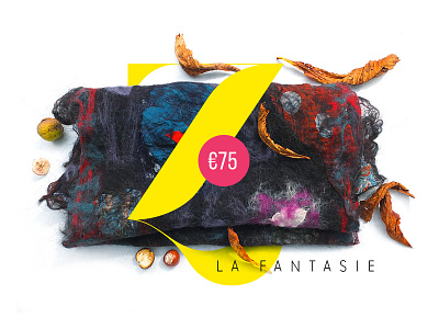 La Fantasie cloth felting feutrage nuno flowers handcraft handmade scarf shop store wool