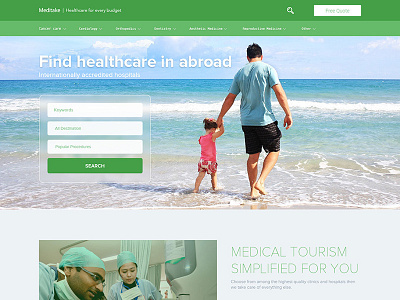 Meditake clean green layout medical minimal ui ux web webdesign website