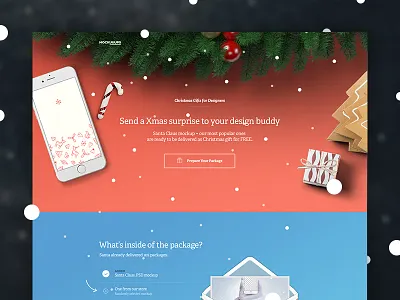 Xmas Mockuuups christmas download freebie gift hand iphone mockup psd sketch template webiste xmas