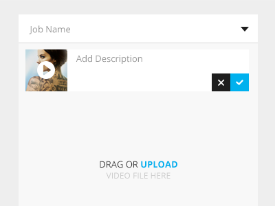 Video Management overlay ui ux video web