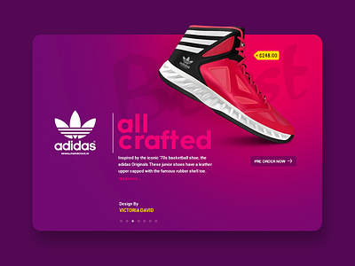 Daily UI #42 - Adidas adidas design flat futuristic material metro modern sketch store ui ultra website