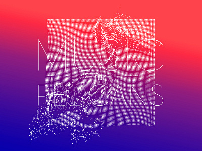 Music for Pelicans bird christmas music party pelican pixels poster sound wave