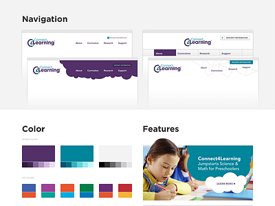 Connect4Learning Element Collage aten atendesigngroup element collage exploration typography website