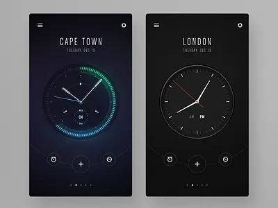 Mobile Watch Faces concept dark face gui london mobile ui watch