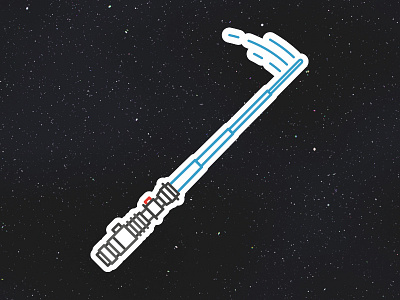 Whip Out Lightsaber icon lightsaber logo obi wan retro sci fi space star wars starwars toy vector