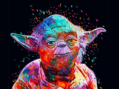 Master abstract colors alessandro pautasso illustration jedi kaneda kaneda99 photoshop sci fi star wars starwars yoda