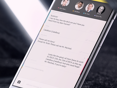 Daily Ui #013 - Message Thread comedy bang bang daily ui earwolf group messaging message thread ui user interface ux