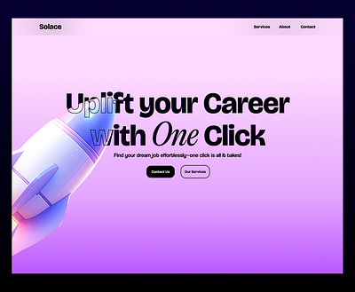 Solace - Job Agency Website graphic design landing page ui ui uiux user experience user experience design user interface design website design website landing page