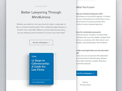 Clio White Paper Email clean email layout minimal responsive simple whitepaper