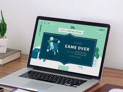 Yeti-pocalypse arcade christmas game holiday platformer simple snow snowball fight trees village winter yeti