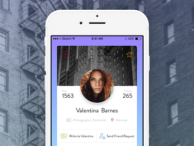 DailyUI - User Profile 06 dailyui mobile profile sketch user