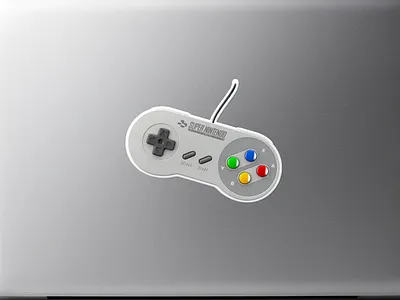 Super Nintendo Chalmers 3d cinema 4d nintendo photorealistic snes sticker super nintendo video game