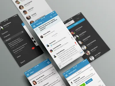Mobile Communication iPhone App app design flat ios iphone slack ui ux