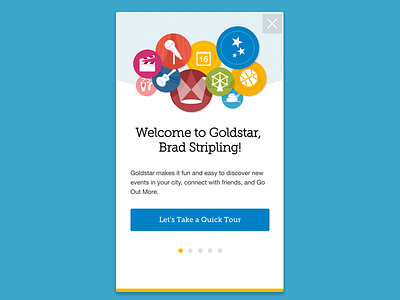 Goldstar Onboarding Welcome goldstar mobile onboarding responsive ui web welcome