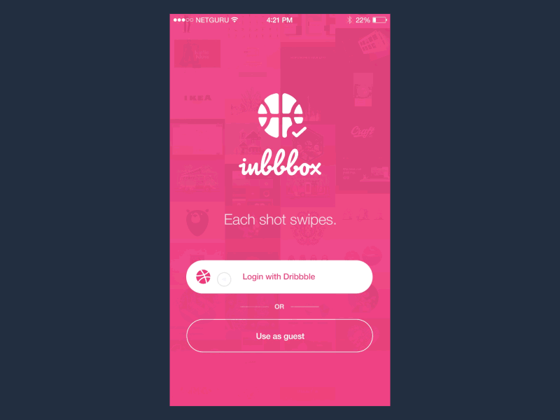 Inbbbox - Inbox for Dribbble animation dribbble inbbbox inbox ios protype ui