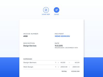 Daily UI - Day 46 - Invoice corporate daily100 dailyui day046 flat invoice minimal receipt ui