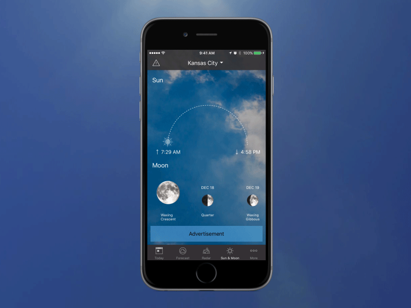 1Weather Sun & Moon ios moon moon phases sun weather