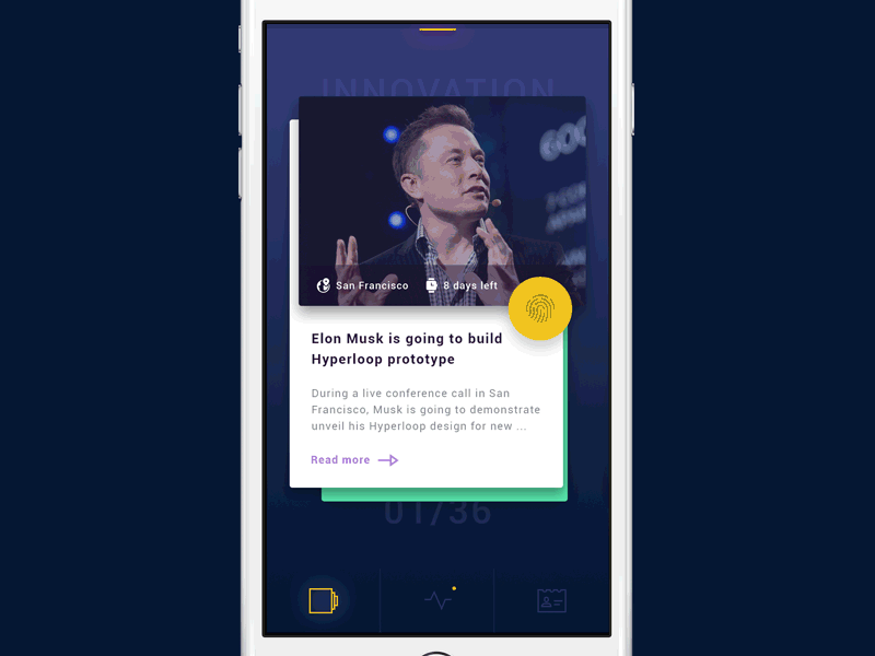 Cards transitions animation cards event material design swipe transition