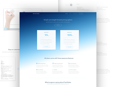 Subpages for dental app website clean dental design interface landing medical minimal modern ui ux web web design