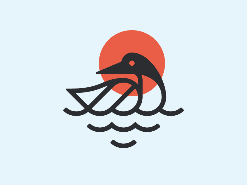 THORSON #1 bird branding design icon identity logo loon mark minnesota north small goods