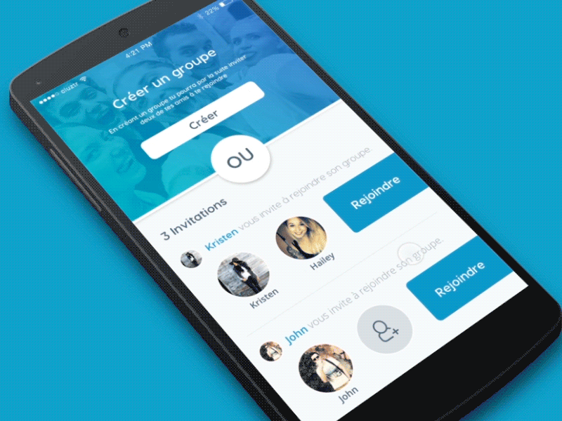 cluztr App - Group Profile Creation app cluztr group interest ios principle profil prototype