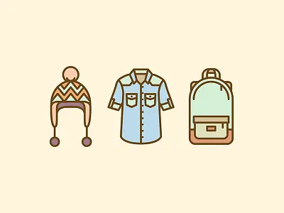 Fashion icons clothing fashion flat icon set