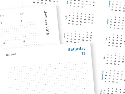 Dot Grid Planner calendar daily dot grid organized paper planner