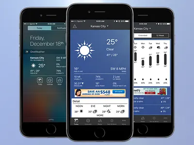 1Weather It's Here forecast ios sunny weather widget