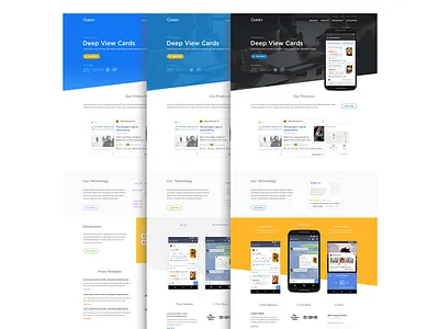 Quixey Case Study android black blue clean dark design device landing product quixey