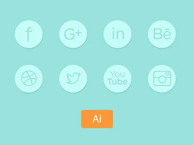 Fine Social Line Icons attachement graphicdesign icons illustrator line social webdesign