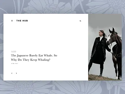 the Hub archive icon magazine news photo slider ui web