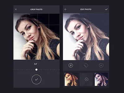 Camera App app camera clean design edit ios minimal modern photo ui