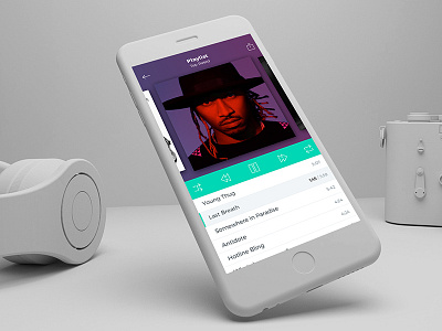 Music Player app headphone iphone music play player playlist