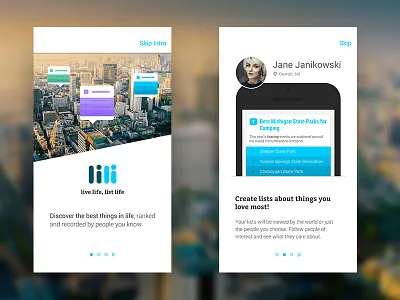Lili Intro Slides app intro ios iphone mobile slides