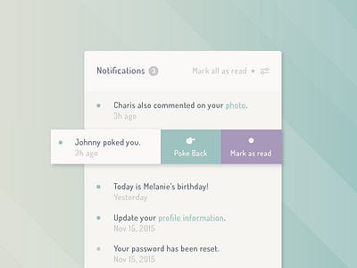 Daily UI - Day 47 - Notifications daily100 dailyui list minimal notifications poke ui