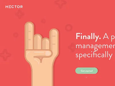 Daily Design 041 - Hector Homepage Design (Work in Progress) daily design homepage illustration landing page rocker ui ux