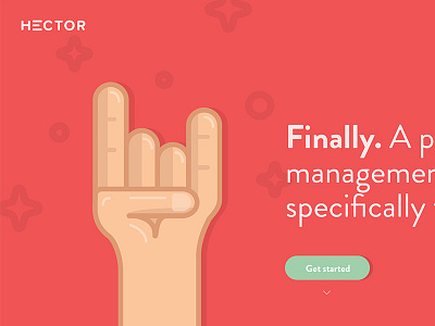 Daily Design 041 - Hector Homepage Design (Work in Progress) daily design homepage illustration landing page rocker ui ux