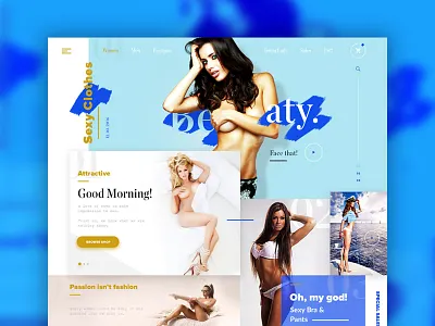 Underwear Shop II clothes ecommerce sexy shop store ui underwear ux web web design