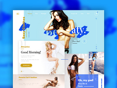 Underwear Shop II clothes ecommerce sexy shop store ui underwear ux web web design